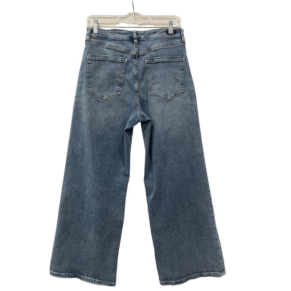 Liverpool Petite Wide Leg High Rise Stretch Medium Wash Denim Jeans Size 28P - Picture 2 of 7